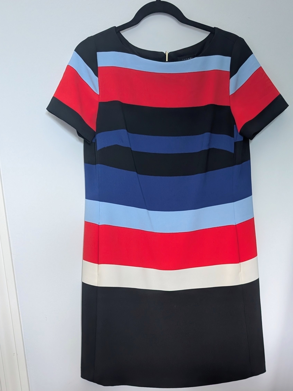 Tahari Striped Midi Shift Dress